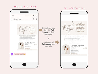 Review Request Textable Card