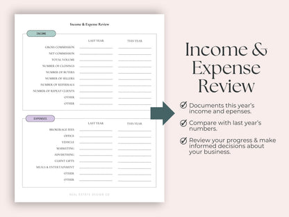 Income & Expense Worksheets
