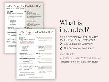 Real Estate Investor Worksheet