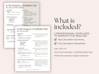Real Estate Investor Worksheet