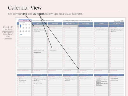 Leads Tracker | 8x8 Plan + 33 Touch