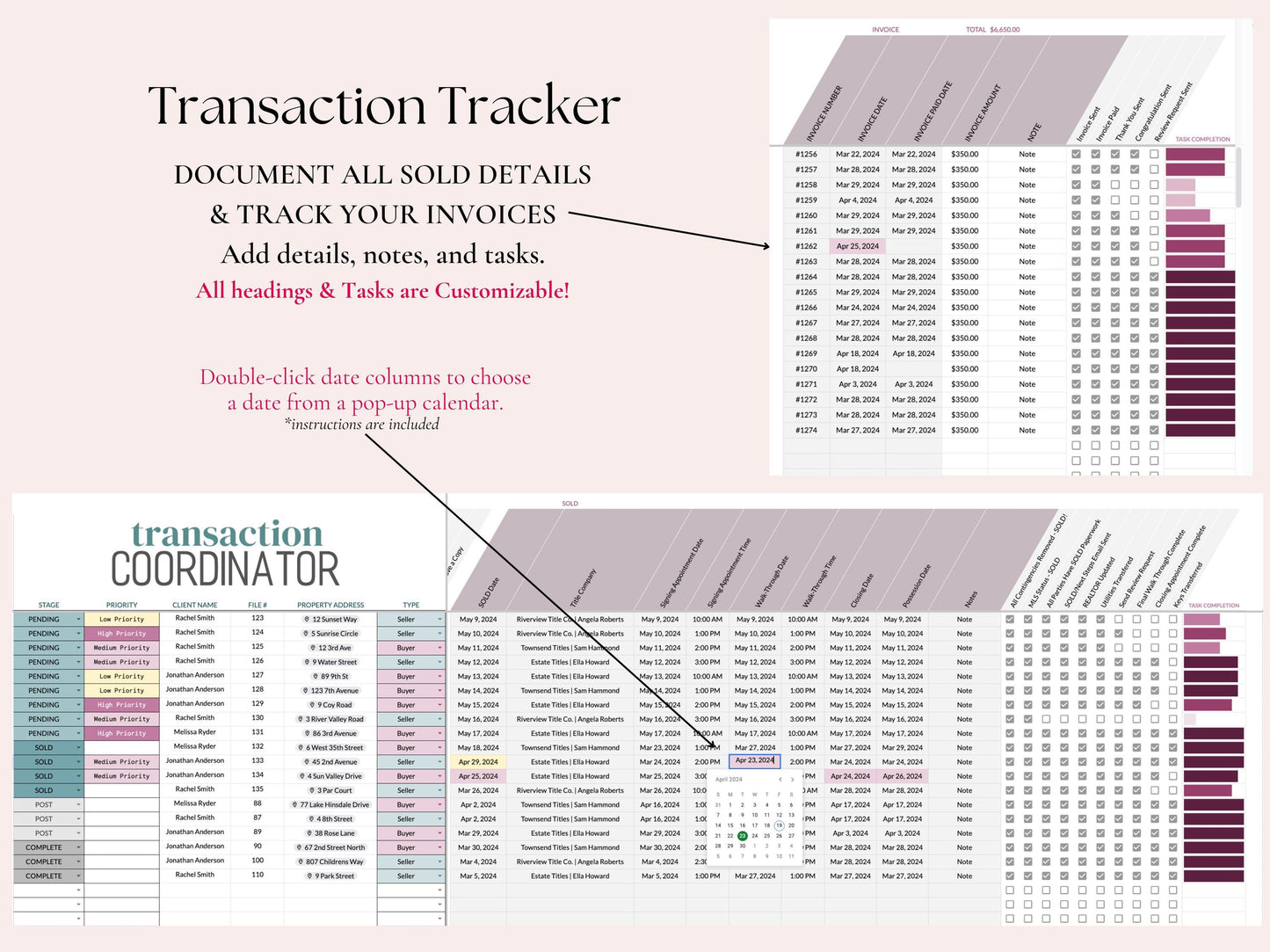 Transaction Coordinator Pipeline Tracker