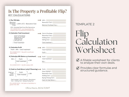 Real Estate Investor Worksheet