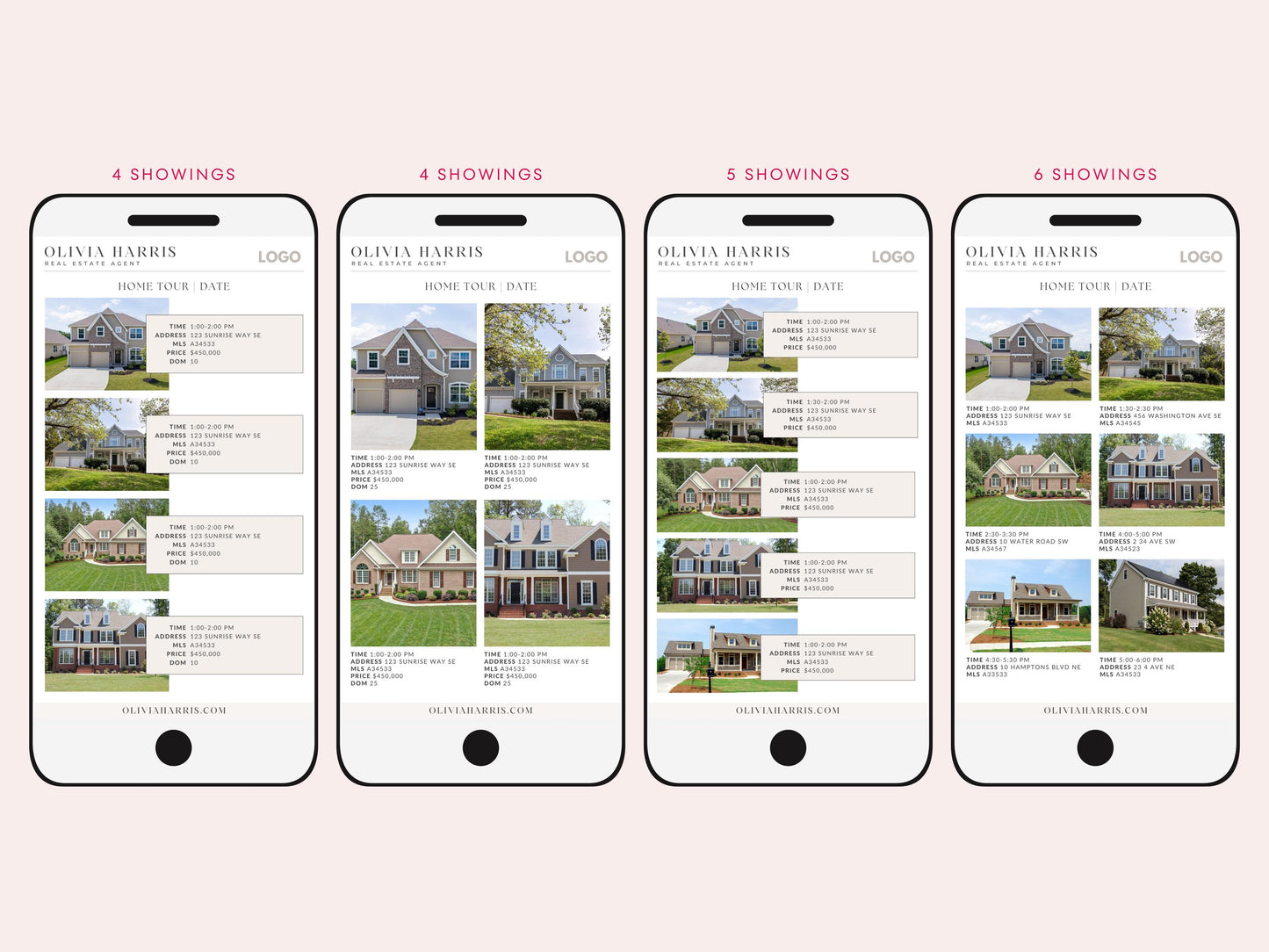 Home Tour Schedule Text Message Bundle