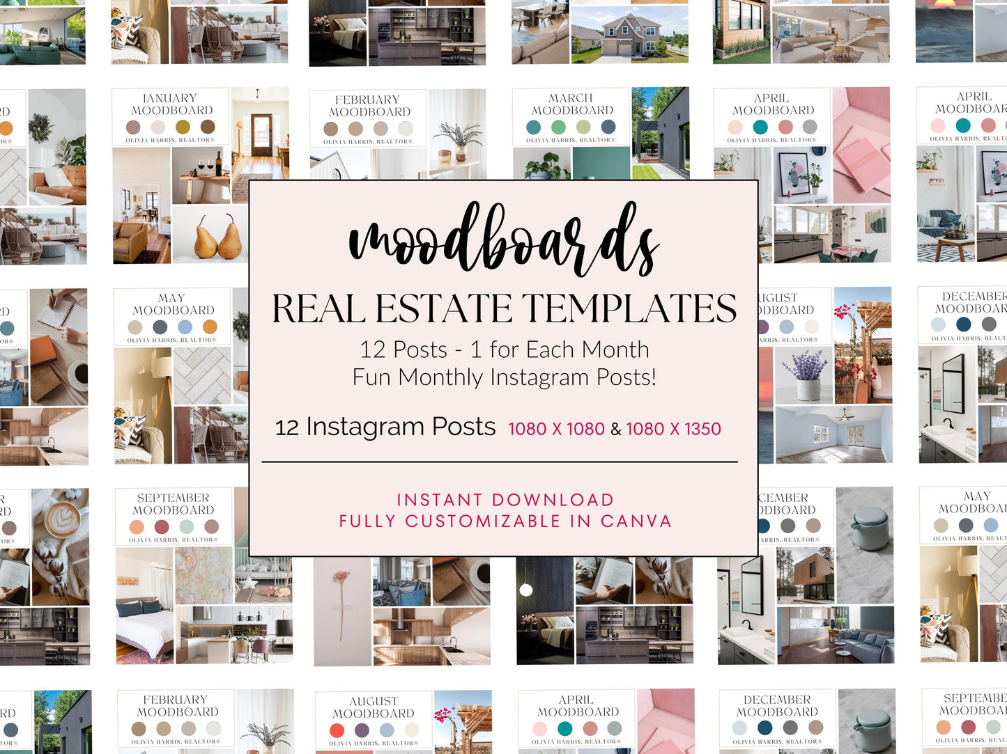 Monthly Instagram Moodboard Templates