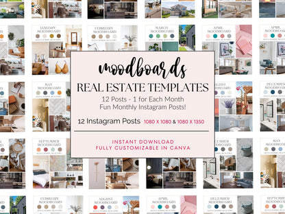 Monthly Instagram Moodboard Templates