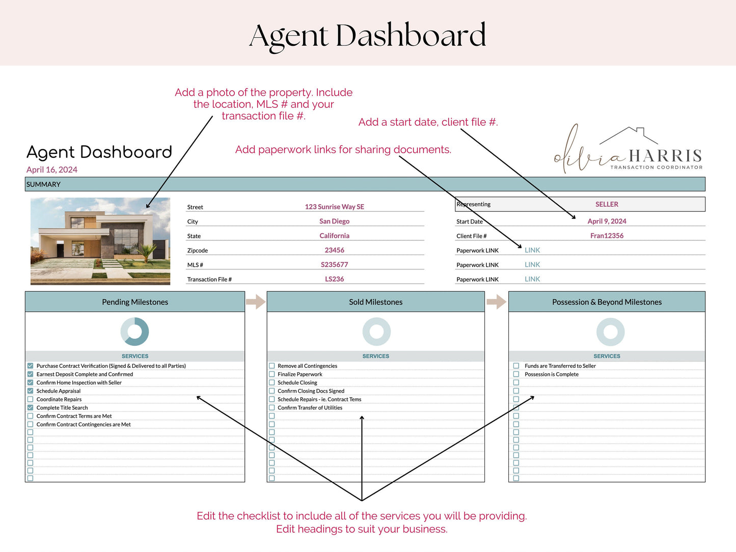 Transaction Coordinator Client Dashboard