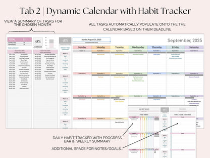 Task Tracker with Dynamic Calendar & Habit Tracker