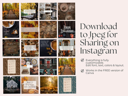 Fall Instagram Marketing Templates