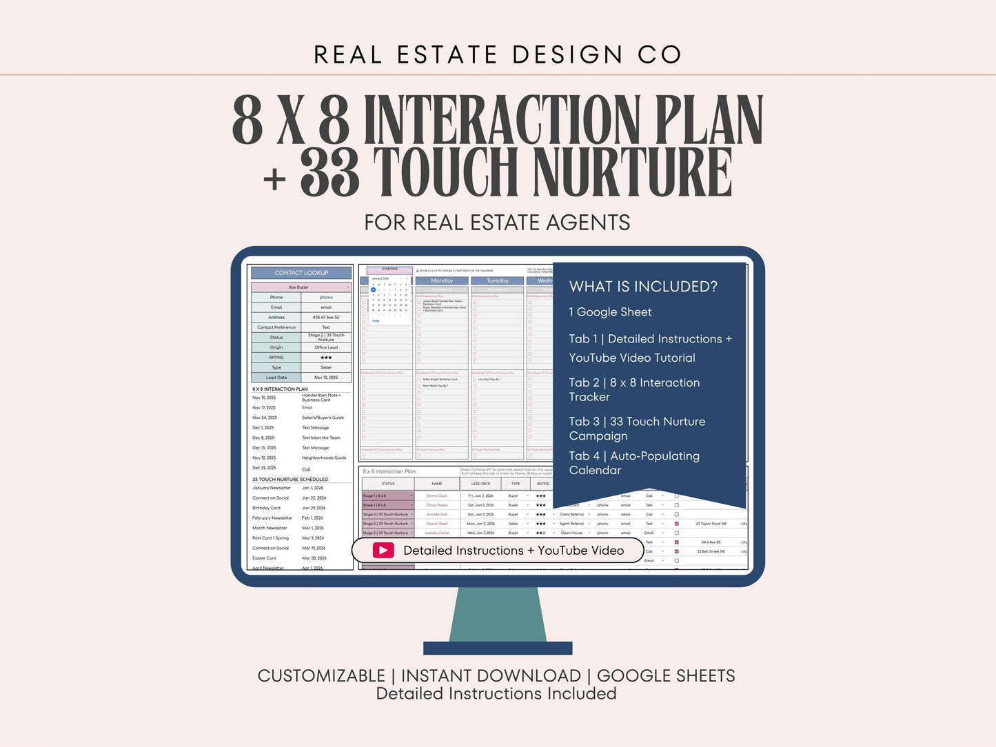 Leads Tracker | 8x8 Plan + 33 Touch