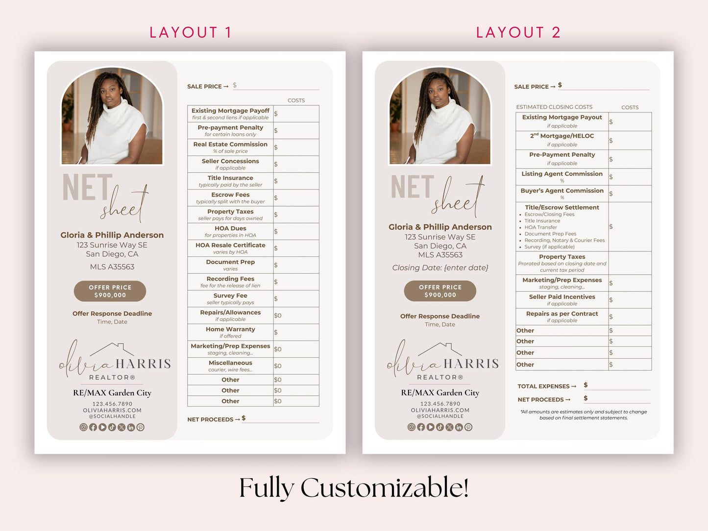 Seller Net Proceeds Sheet