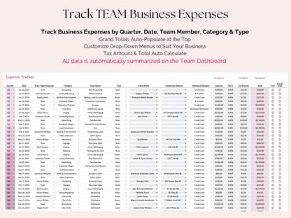 Team Income and Expense Tracker