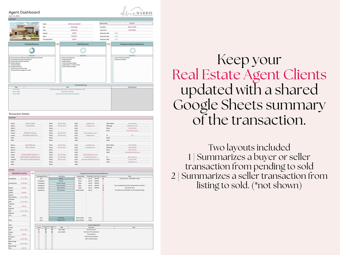 Transaction Coordinator Client Dashboard