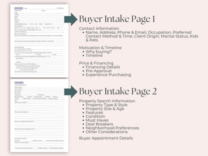Buyer and Seller Intake Questionnaire