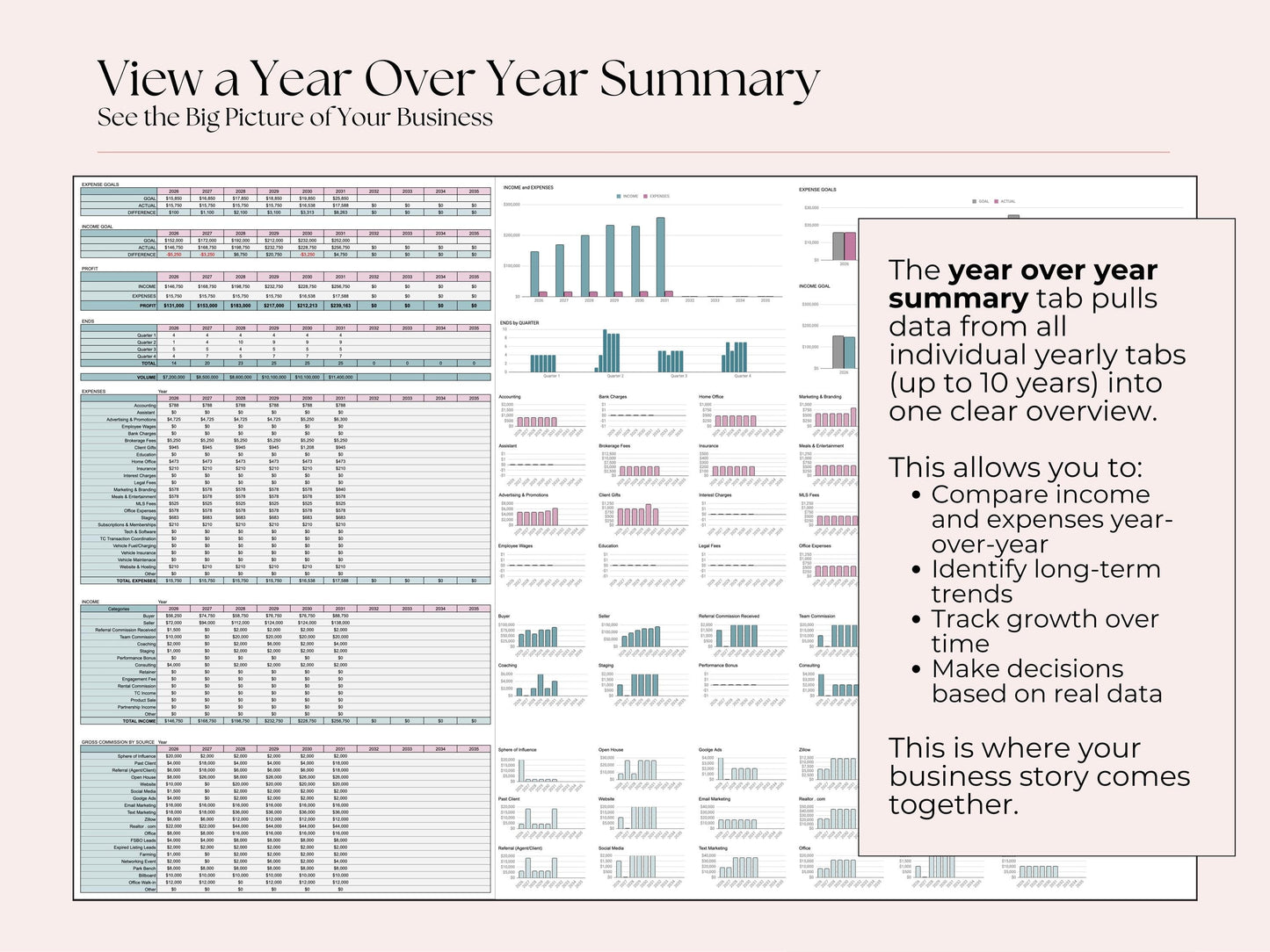 10 Year Income & Expense Tracker