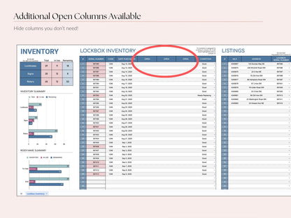 Lockbox, Sign & Rider Inventory Tracker