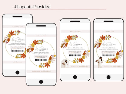 Fall Coffee Card Text Message