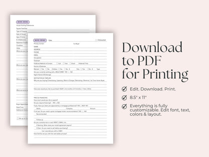 Buyer and Seller Intake Forms